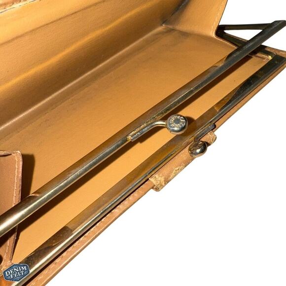 Celine Beige/Tan Macadam Triomphe Canvas/Leather Bifold Long Wallet Vintage - Picture 5 of 13